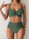 Nicole | Flattering Twist-Front High-Waist Bikini - Picela
