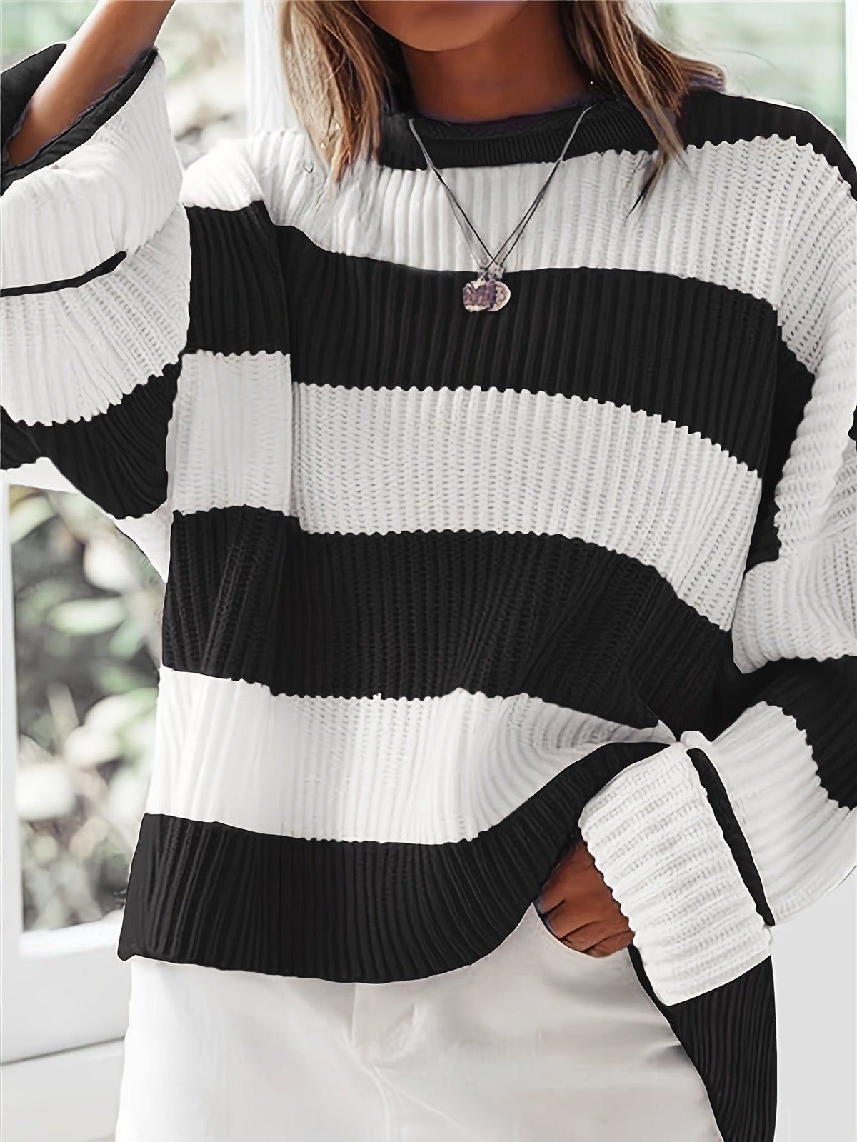 Nicole | Stylish Striped Sweater - Picela