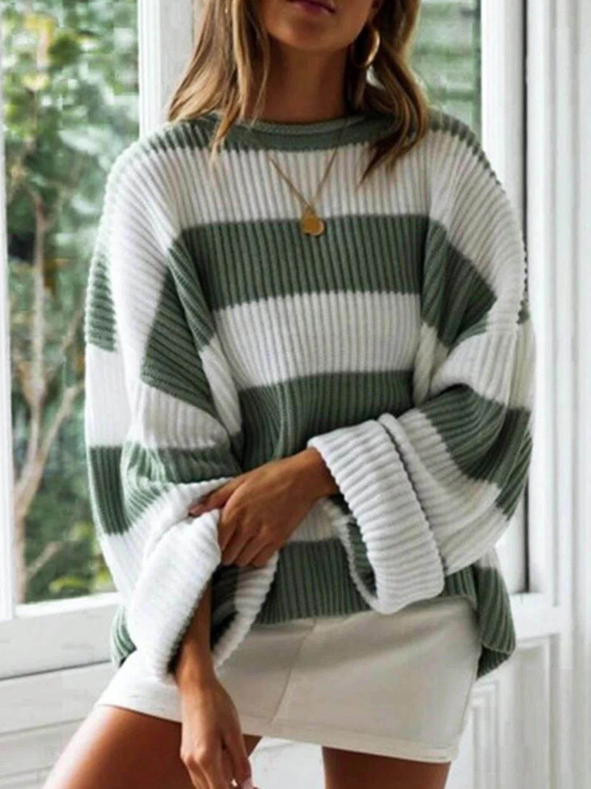 Nicole | Stylish Striped Sweater - Picela