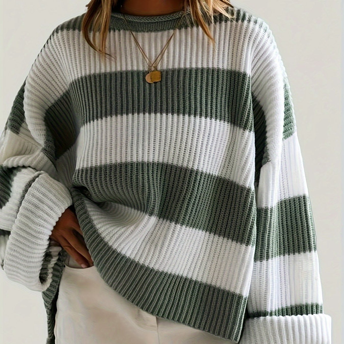 Nicole | Stylish Striped Sweater - Picela