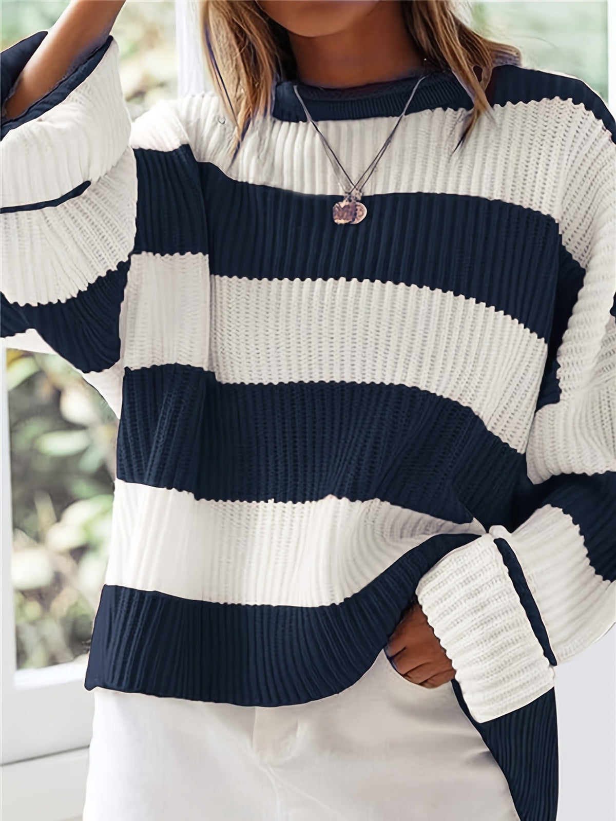 Nicole | Stylish Striped Sweater - Picela