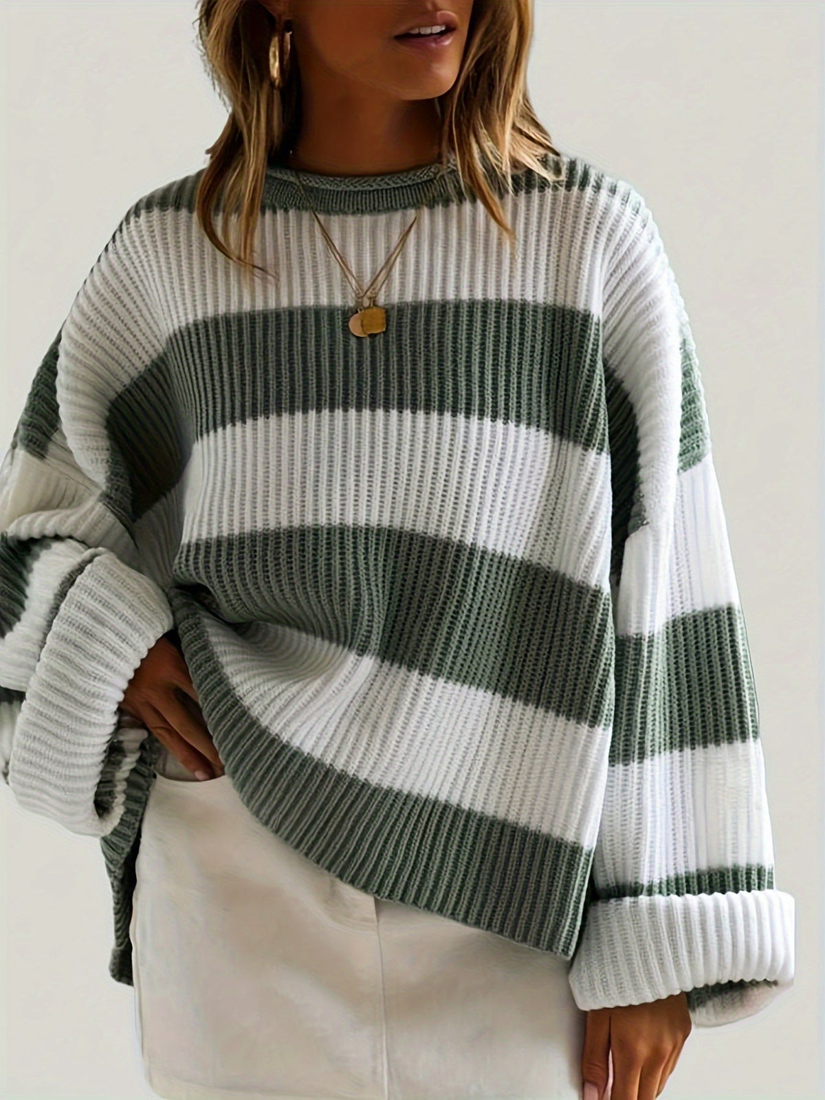 Nicole | Stylish Striped Sweater - Picela