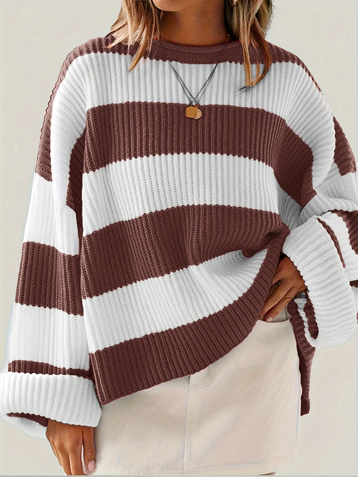 Nicole | Stylish Striped Sweater - Picela