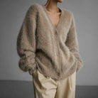 Rachel | Cozy Fuzzy Mohair Cardigan - Picela