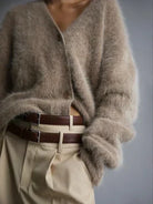 Rachel | Cozy Fuzzy Mohair Cardigan - Picela