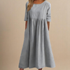 Rachel | Effortless Solid A-Line Dress - Picela