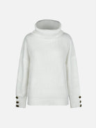Rachel | Elegant Cowl-Neck Button Sweater - Picela