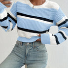 Rachel | Stylish Colorblock Striped Sweater - Picela