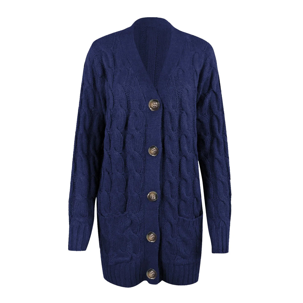 Rebecca | Elegant Cable Knit Cardigan - Picela
