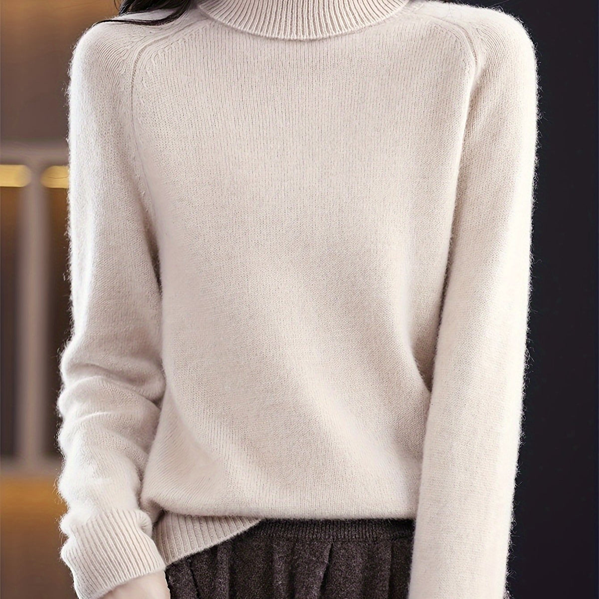 Rebecca | Elegant Turtleneck Knit Sweater - Picela