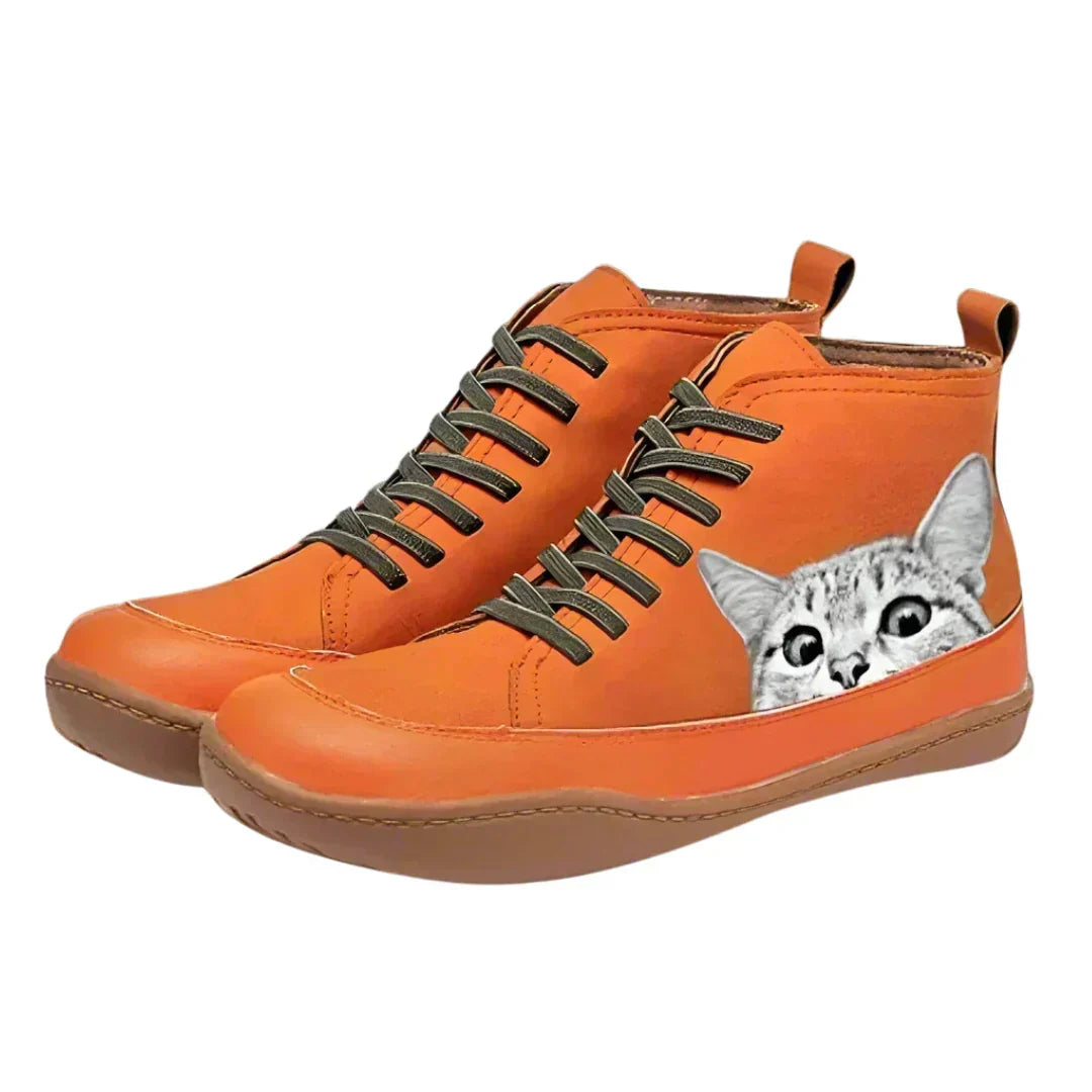 Rebecca | Stylish Cat Ankle Boots - Picela