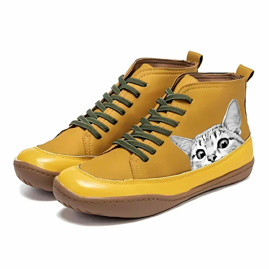 Rebecca | Stylish Cat Ankle Boots - Picela