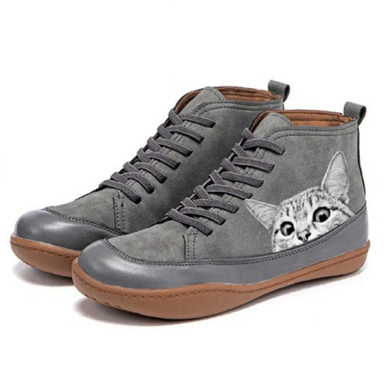 Rebecca | Stylish Cat Ankle Boots - Picela