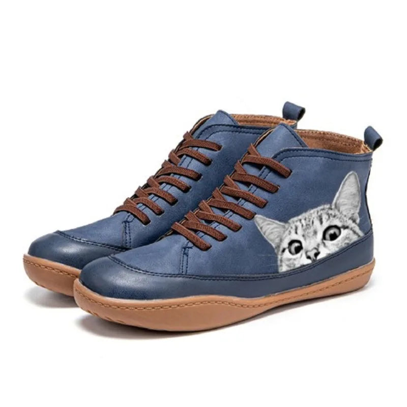 Rebecca | Stylish Cat Ankle Boots - Picela