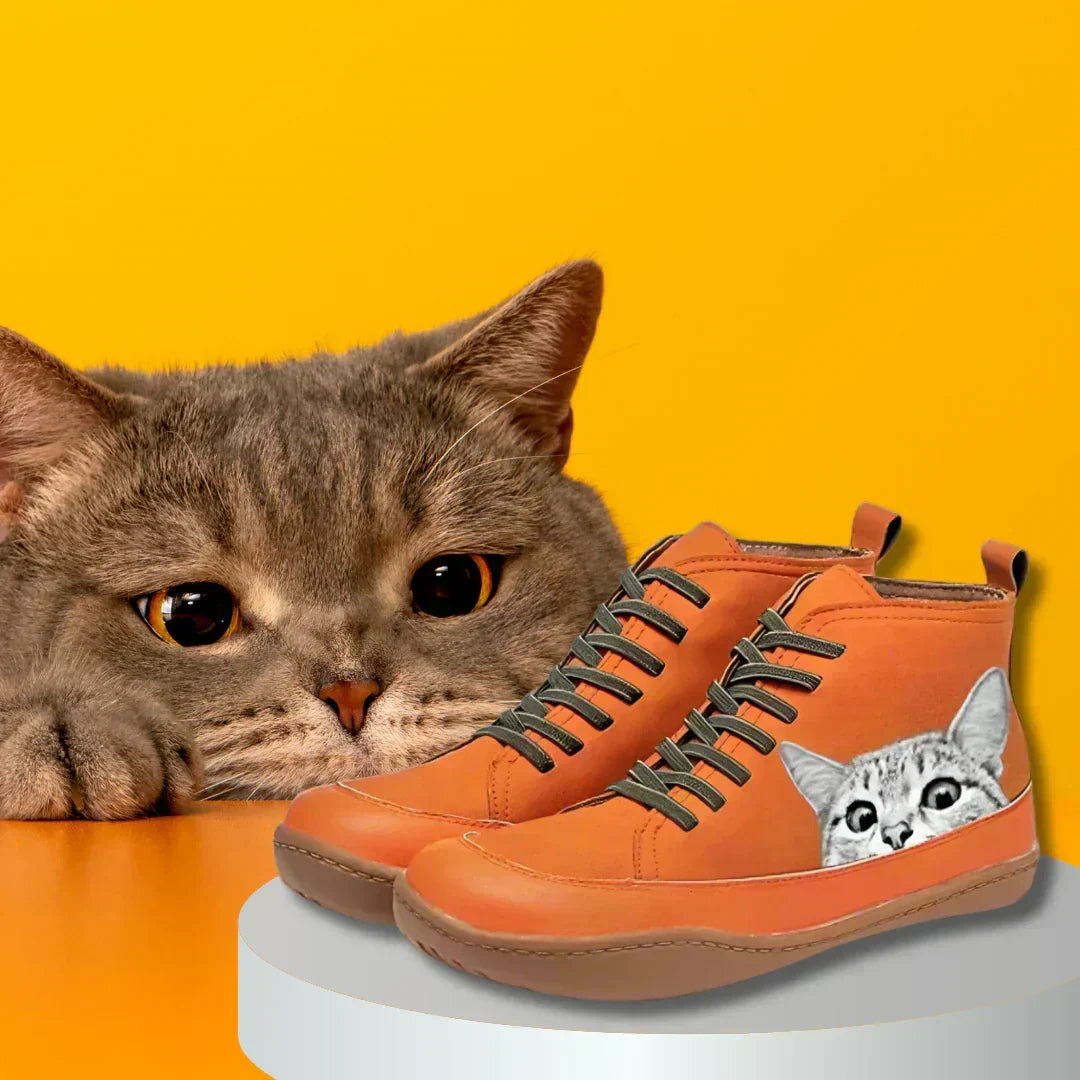 Rebecca | Stylish Cat Ankle Boots - Picela