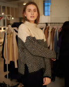 Samantha | Cozy Chevron Turtleneck Sweater - Picela