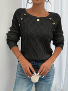 Samantha | Elegant Cable-Knit Button Sweater - Picela