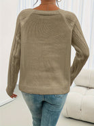 Samantha | Elegant Cable-Knit Button Sweater - Picela