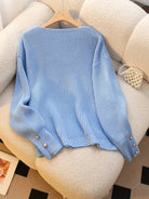 Samantha | Elegant Ribbed V-Neck Sweater - Picela