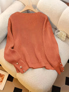 Samantha | Elegant Ribbed V-Neck Sweater - Picela