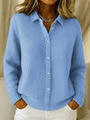 Samantha | Elegant Waffle-Knit Collared Cardigan - Picela