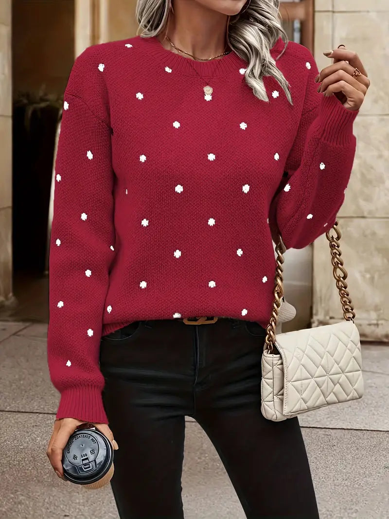 Sarah | Elegant Polka Dot Sweater - Picela