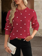 Sarah | Elegant Polka Dot Sweater - Picela