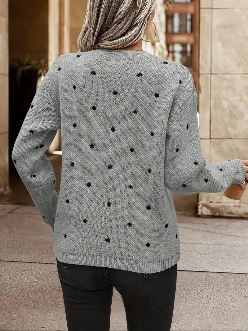 Sarah | Elegant Polka Dot Sweater - Picela