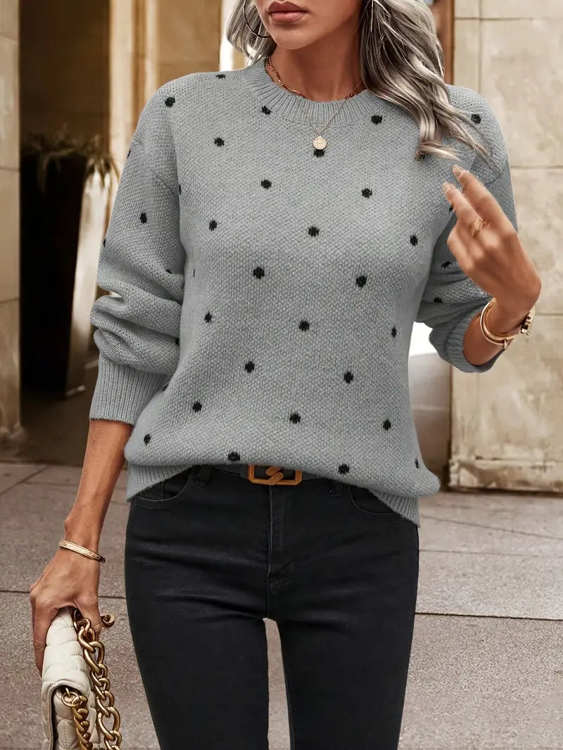 Sarah | Elegant Polka Dot Sweater - Picela