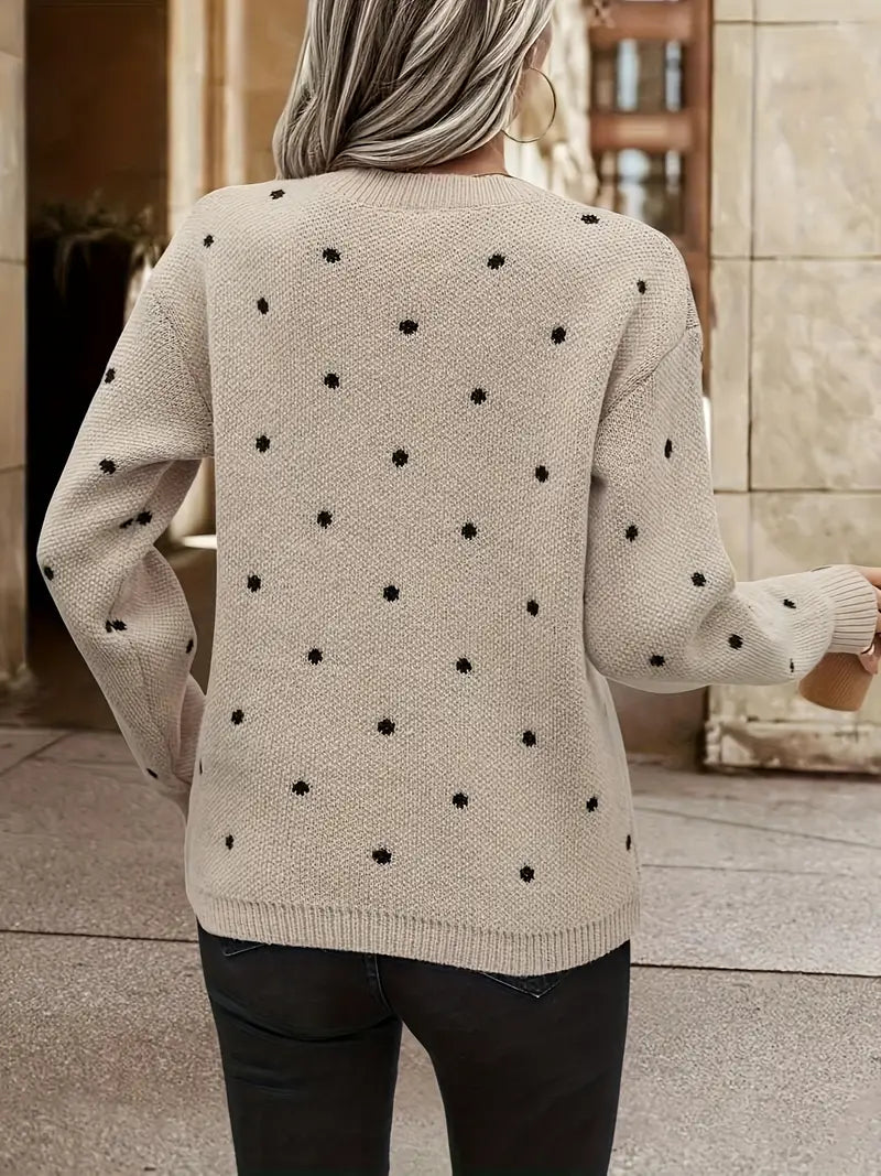 Sarah | Elegant Polka Dot Sweater - Picela