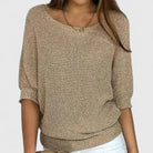 Stephanie | Elegant Batwing Knit Sweater - Picela