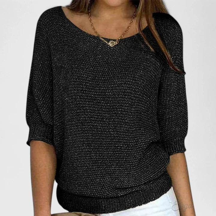 Stephanie | Elegant Batwing Knit Sweater - Picela