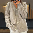 Stephanie | Elegant Cable-Knit Button Cardigan - Picela