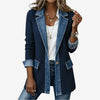 Stephanie | Elegant Denim Colorblock Jacket - Picela
