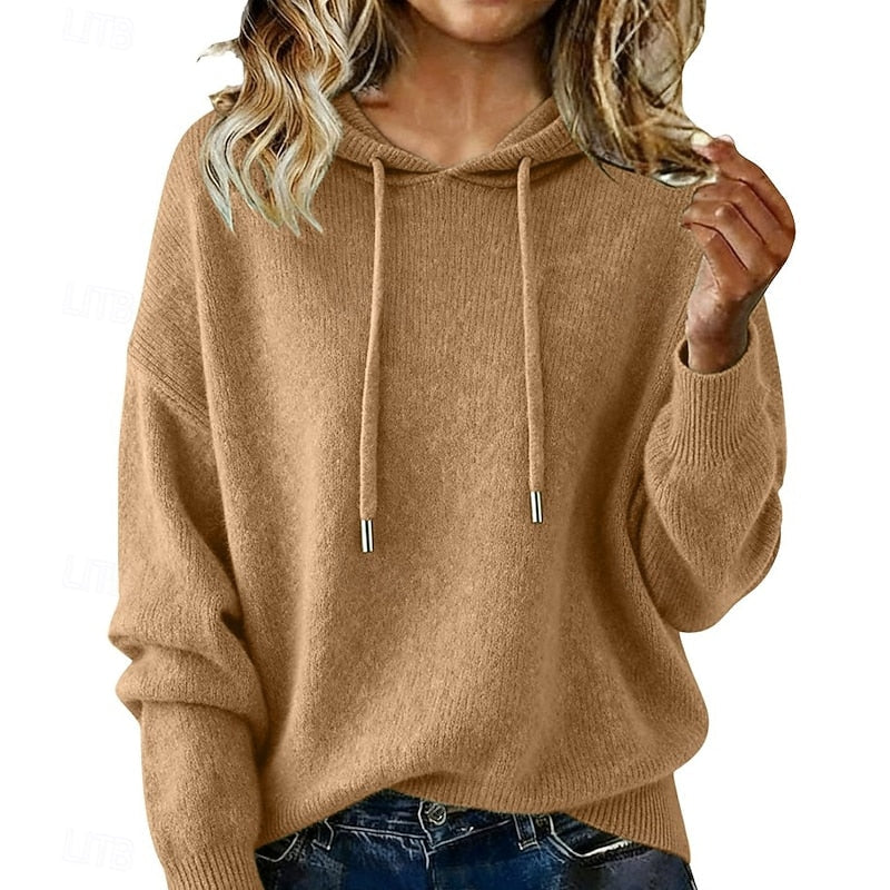 Stephanie | Elegant Hooded Knit Sweater - Picela