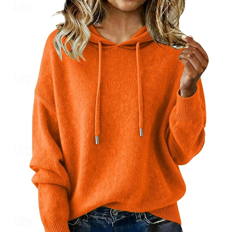 Stephanie | Elegant Hooded Knit Sweater - Picela