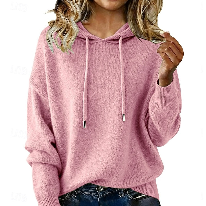 Stephanie | Elegant Hooded Knit Sweater - Picela