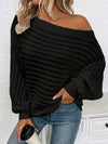 Sylvia | Flattering Off-Shoulder Ribbed Sweater - Picela