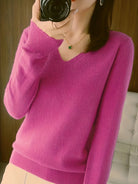 Vanessa | Elegant V-Neck Knit Sweater - Picela