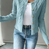 Grace | Elegant Cable-Knit Cropped Cardigan