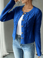 Grace | Elegant Cable-Knit Cropped Cardigan