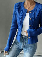 Grace | Elegant Cable-Knit Cropped Cardigan