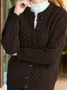 Victoria | Elegant Cable-Knit Button Cardigan