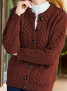 Victoria | Elegant Cable-Knit Button Cardigan