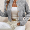 Rachel | Elegant Diamond-Knit Cropped Cardigan