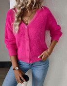 Nicole | Soft Fuzzy Knit Cardigan