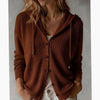 Harper | Elegant Hooded Waffle-Knit Cardigan