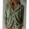 Harper | Elegant Hooded Waffle-Knit Cardigan