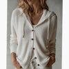 Harper | Elegant Hooded Waffle-Knit Cardigan