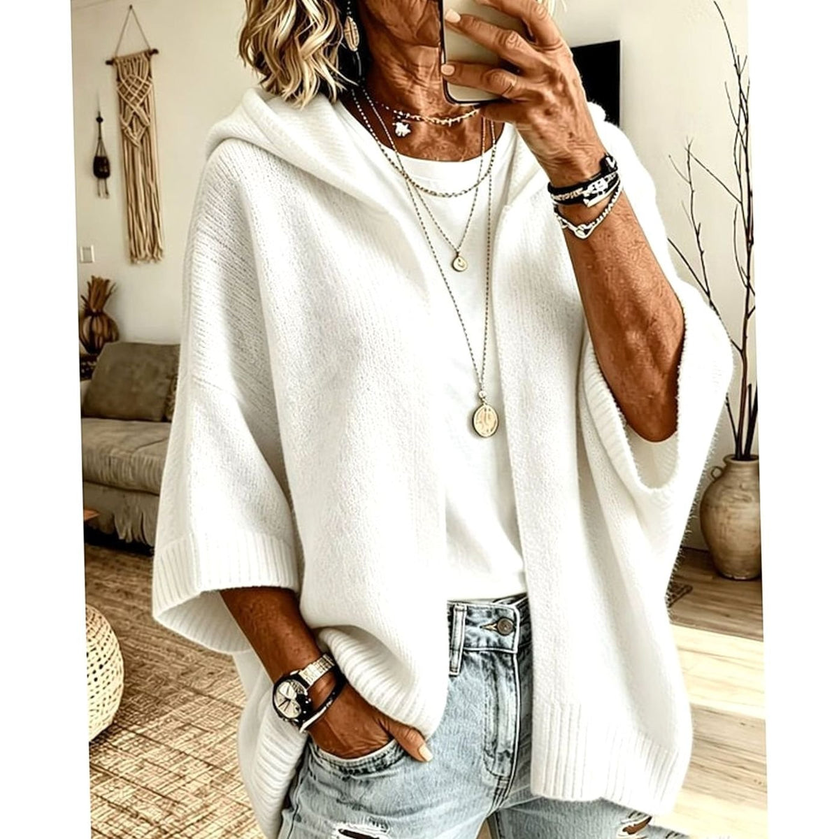 Scarlett | Elegant Batwing Knit Cardigan